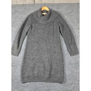 MICHAEL KORS Cowl Neck Ribbed Knit Sweater Dress Gray Long Sleeve Women's M‎